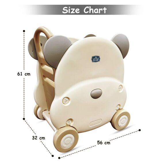 Little Story Portable Kids Toys Shopping And Storage Cart 6+ Months - Beige, 19 image