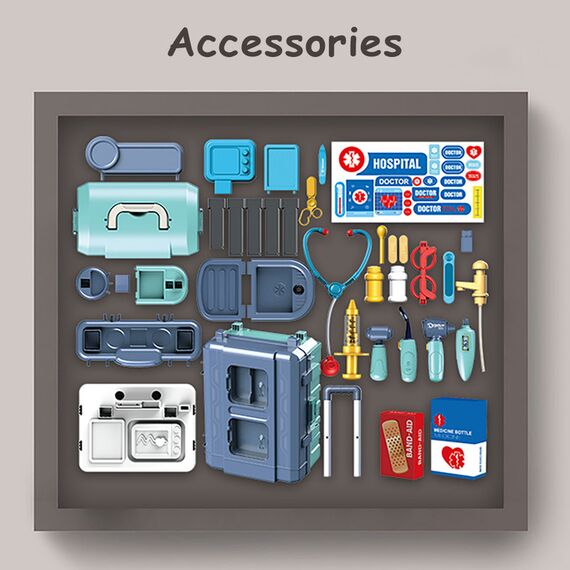Little Story Role Play Doctor Hospital Luggage Case 38 Pieces 3 In 1 Mode With Light And Sound 3+ Years, 7 image