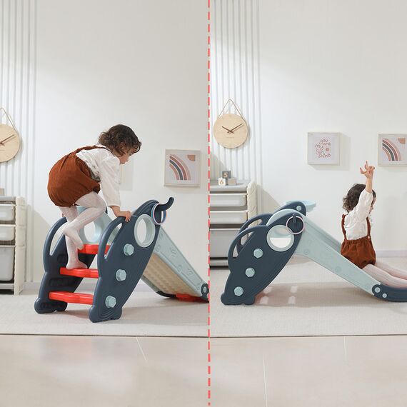 Little Story 3-In-1 Baby Slide With Basketball And Ring Game 6+ Months, 4 image