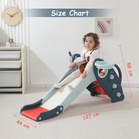 Little Story 3-In-1 Baby Slide With Basketball And Ring Game 6+ Months, 24 image