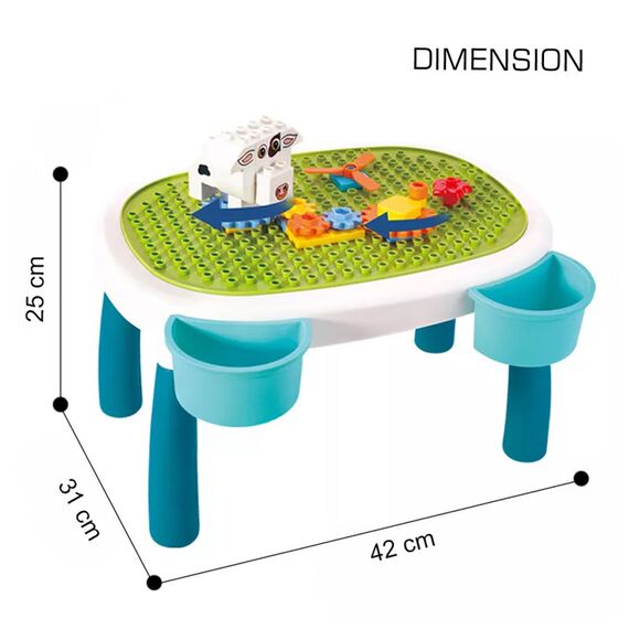 Little Story Diy Spinning Puzzle Building Blocks Set With Stool 35 Pieces 3+ Years, 21 image