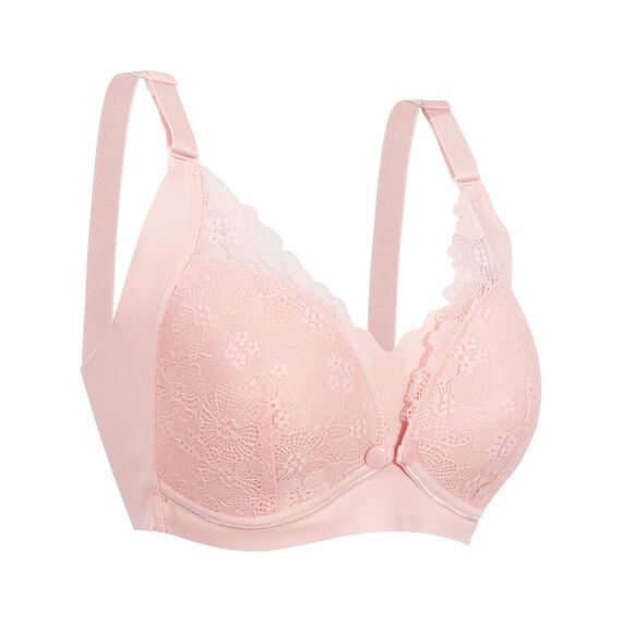 Okus Pretty Lace Maternity & Nursing Bra, Color: pink, Maternity Size: L