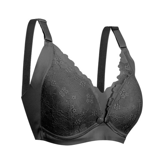 Okus Pretty Lace Maternity & Nursing Bra, Color: Black, Maternity Size: L