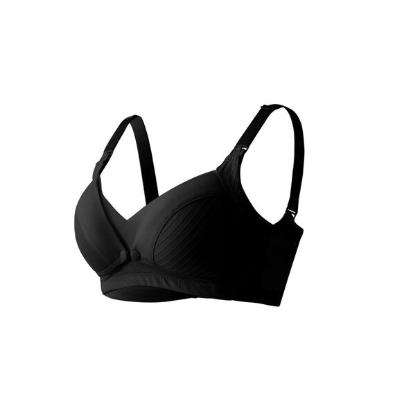 Okus Comfy Cotton Maternity & Nursing Bra, Color: Black, Maternity Size: L, 4 image