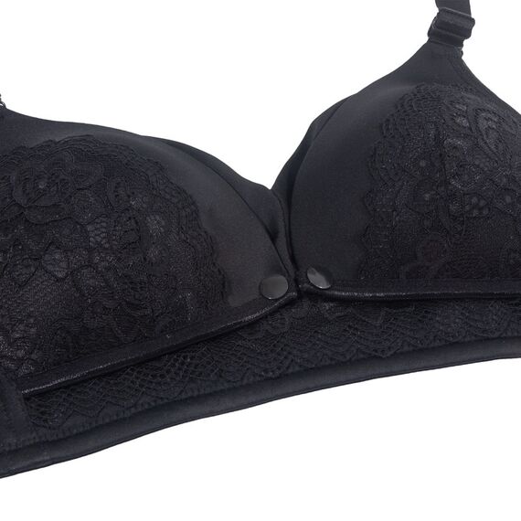 Okus Full Cup Maternity & Nursing Bra, Color: Black, Maternity Size: S, 3 image