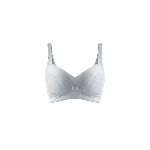 Okus Comfy Cotton Maternity & Nursing Bra, Color: Light Grey, Maternity Size: M, 4 image
