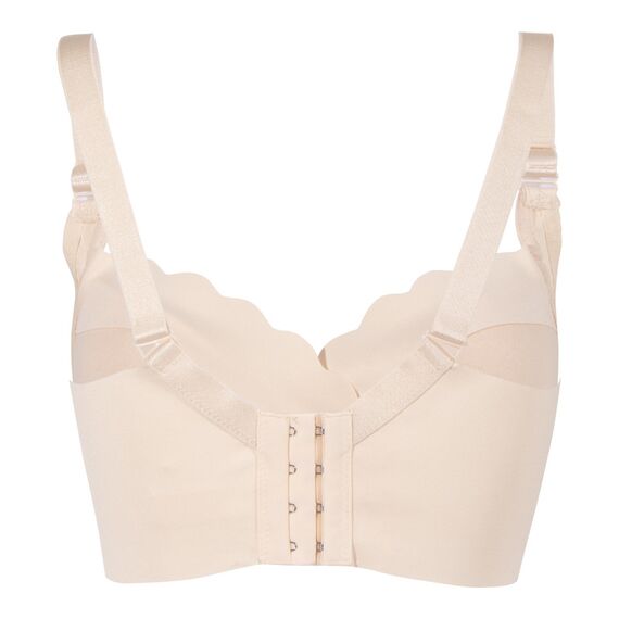 Okus Elegant Seamless Maternity & Nursing Bra, Color: Beige, Maternity Size: S, 2 image