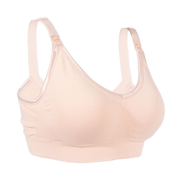 Okus Original Full Cup Maternity & Nursing Bra, Color: Beige, Maternity Size: L, 2 image