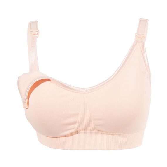 Okus Original Full Cup Maternity & Nursing Bra, Color: Beige, Maternity Size: L, 4 image