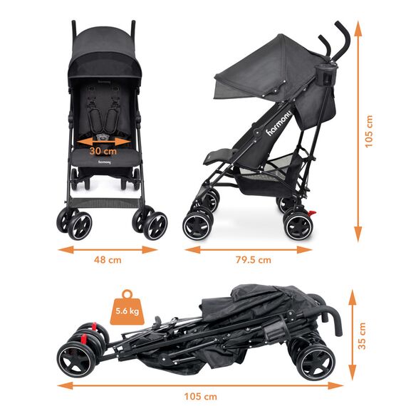 Harmony Aspire Deluxe Umbrella Fold Stroller, 5 image