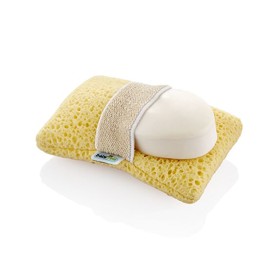 Babyjem Bath Sponge with Hand Grip 0 Months+ - Yellow, 2 image