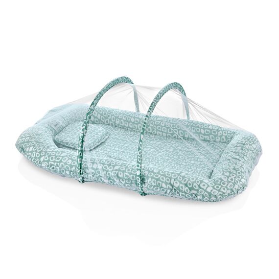 Babyjem Babynest with Mosquito Net 0-6 Months, Color: Green, 2 image