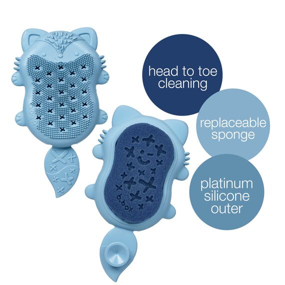 b.box Baby Bath Brush Soft Silicone Scrubber Newborn+