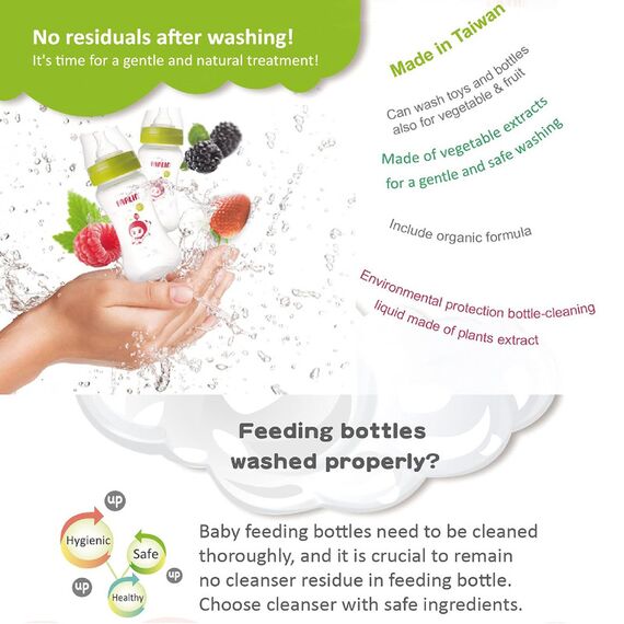 Farlin Clean 2.0 Baby Bottle Wash Refill Pack 700ml, 3 image