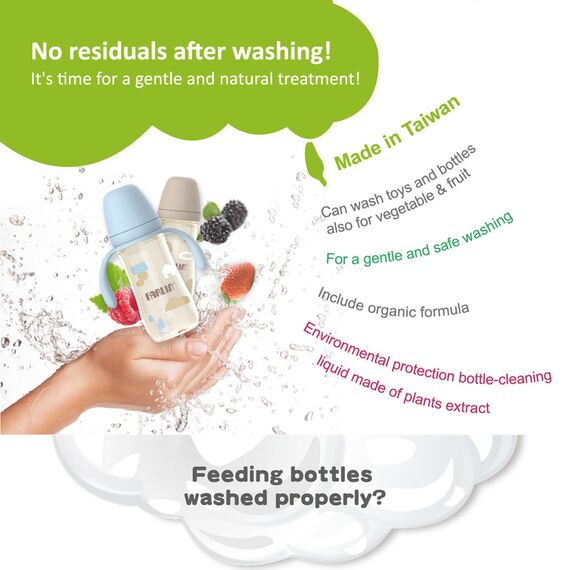 Farlin Clean 2.0 Baby Bottle Wash 300ml Flip Top, 4 image