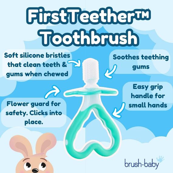 Brush-Baby FirstBrush & First Teether Set for Babies 0–18 Months, 4 image