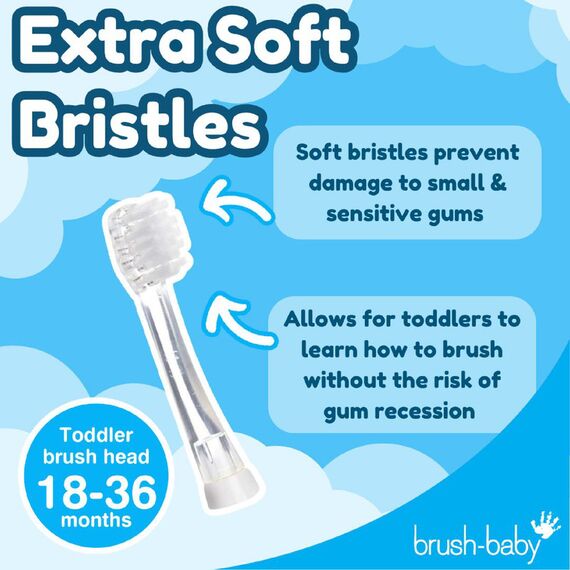 Brush-Baby BabySonic Replacement Brush Heads 18–36 Months Pack of 4, 2 image