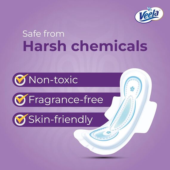 Veela Cushion Soft Maxi Pads for Women Heavy Flow Feminine Hygiene Pads Overnight 24 Count, 2 image