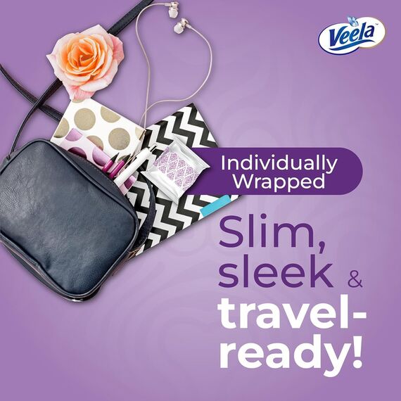 Veela Cushion Soft Maxi Pads for Women Heavy Flow Feminine Hygiene Pads Overnight 24 Count, 7 image