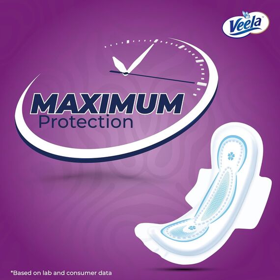 Veela Cushion Soft Ultra Thin Pads for Women Heavy Flow Feminine Hygiene Pads Overnight 14 Count, 3 image