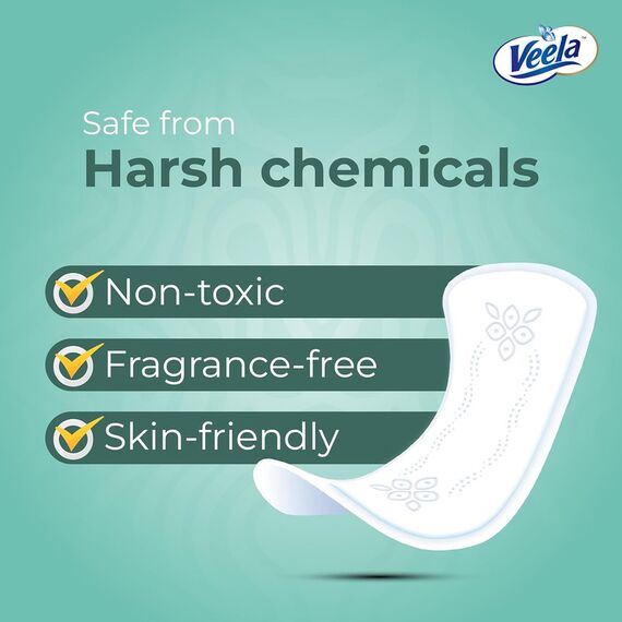 Veela Ultra Thin Pantiliners Ultra-Light Breathable Leak-Proof Daily Feminine Hygiene Protection Long 25 Count