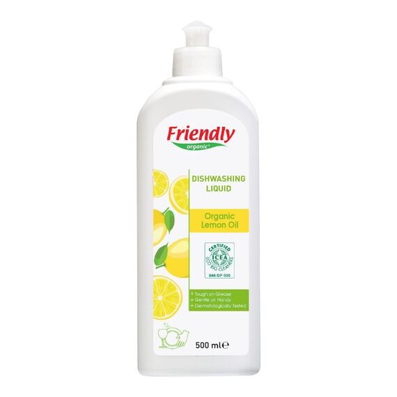 Friendly Organic 500ml Dishwashing Liquid - Lemon
