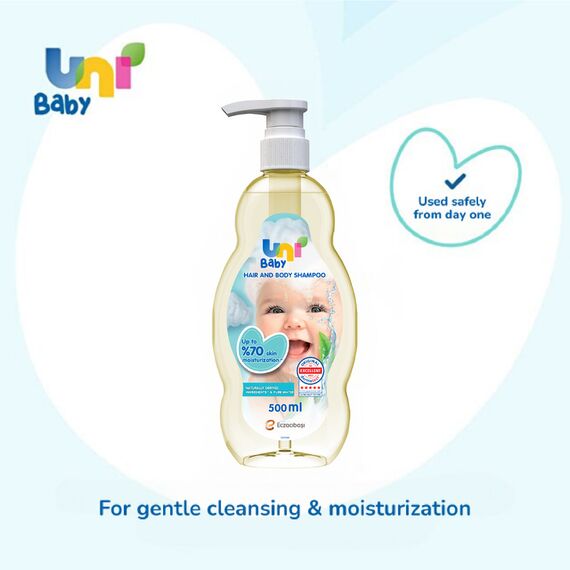 Uni Baby Hair and Body Shampoo Skin Moisturization 500 ml