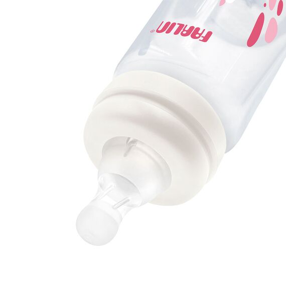 Farlin Grow With Colors PP Standard Neck Bottle Feeding 140ml 0M+, Color: pink, 2 image