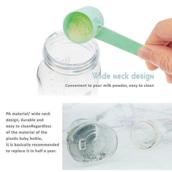 Farlin PA Wide Neck Feeding Bottle 180ml, Color: pink, 6 image