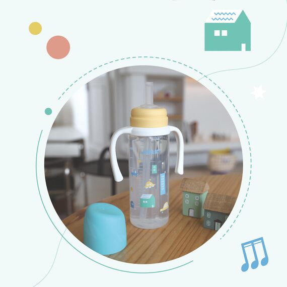 Farlin Grow With Colors PP Standard Neck Drinking Cup 240ml 6M+, Color: Blue, 5 image