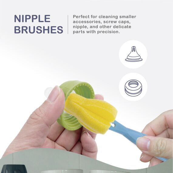 Farlin Rotatable Sponge Replaceable Bottle Brush 1PCS, 2 image