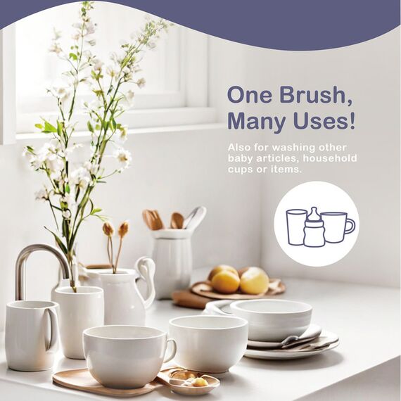 Farlin Rotatable Sponge Replaceable Bottle Brush 1PCS, 5 image