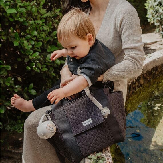 Suavinex Welcome Baby Feeding Gift Set of 5 for New Born Baby, Feeding Bottles, Pacifier, Pacifier Holder & Powdered Milk Dispenser, Color: Beige, 3 image