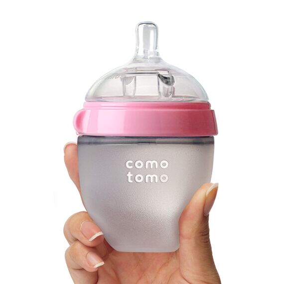Comotomo Natural Feel Baby Feeding Bottle 150 ml, Color: pink