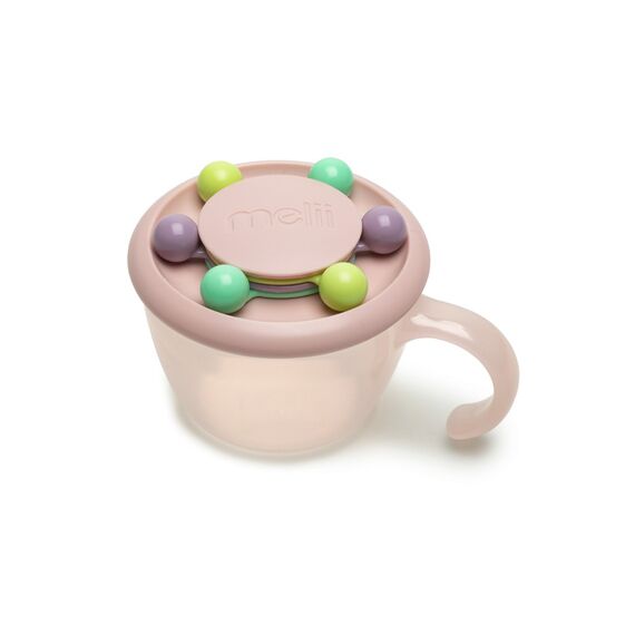 Melii Abacus Snack Container with Finger Trap, Color: pink