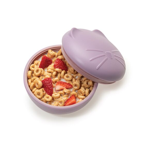 Melii Silicone Bowl with Lid 350 ml, Color: Purple, 2 image