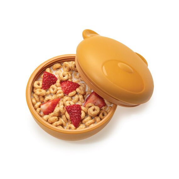 Melii Silicone Bowl with Lid 350 ml, Color: Brown, 3 image