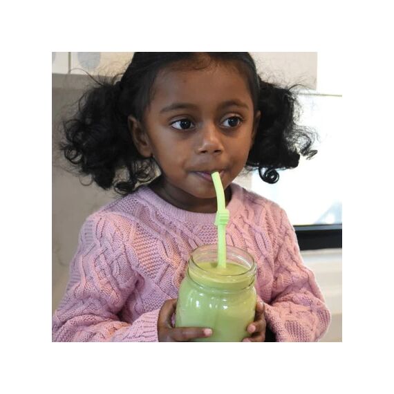 Melii Silicone Straws with Animals Clip Design & Cleaning Brush Set of 6 pcs, 6 image