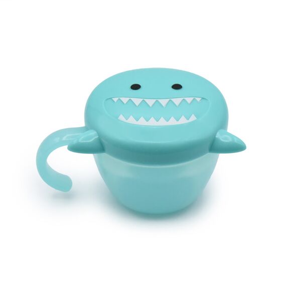 Melii Snack Container with Finger Trap, Color: Turquoise, 2 image