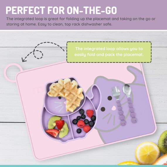 Melii Silicone Placemat, Color: pink, 4 image