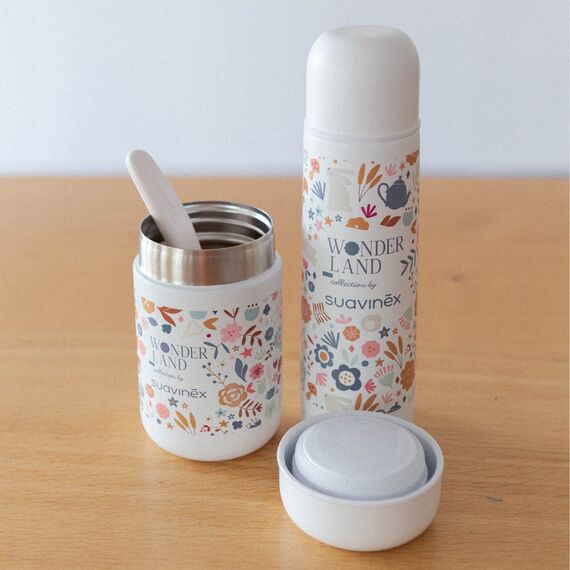 Suavinex Baby Thermos for Carrying Baby's Feedings Hot & Cold Beverages Maintain Temperature for Hours Hermetic Seal & Push-Button Closure 0M+ 500ml, Color: Multicolor, 2 image