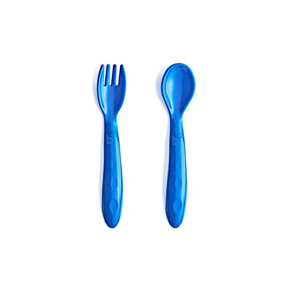 Babyjem Baby Spoon and Fork Set 12+ Months, Color: Blue