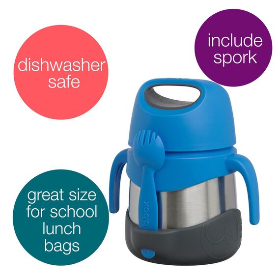 b.box Insulated Food Jar 335ml, Color: Blue