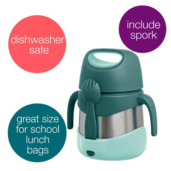 b.box Insulated Food Jar 335ml, Color: Emerald Forest