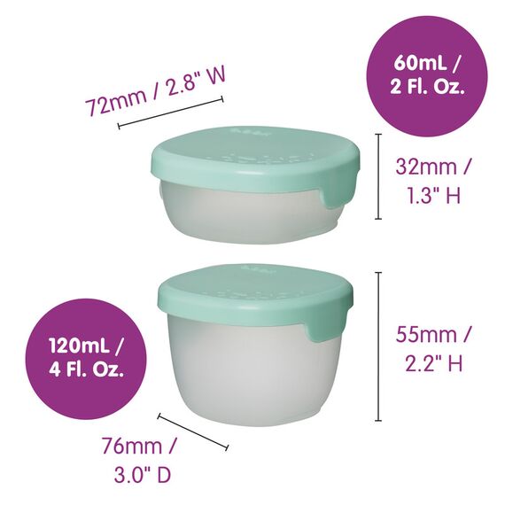 Snack Tubs, Color: Forest, 2 image