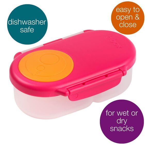 b.box Snackbox Mini Bento Lunch Box, Color: Strawberry Shake
