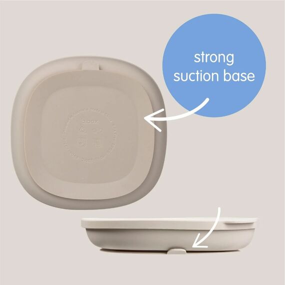 b.box Silicone Suction Plate with Lid , Color: Blush, 4 image