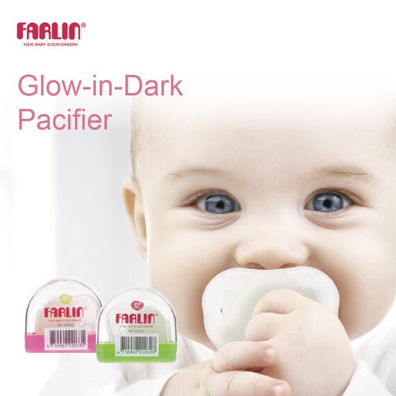 Farlin Glow-In-Dark Cherry Pacifier with Luminous Plug and Ring 6M+, 4 image