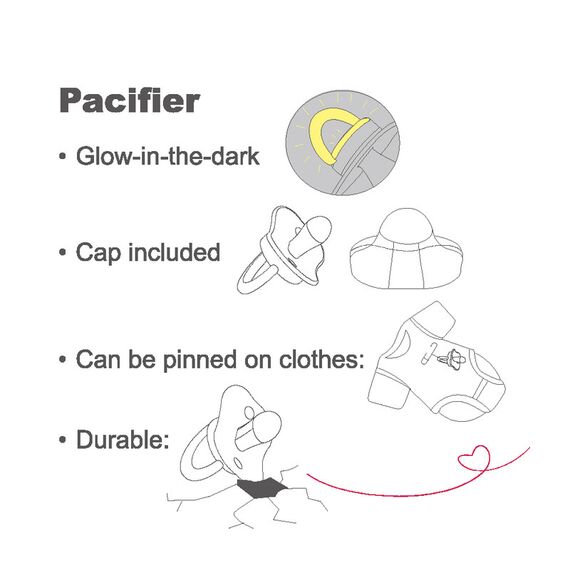 Farlin Glow-In-Dark Cherry Pacifier with Luminous Plug and Ring 0M+, 6 image