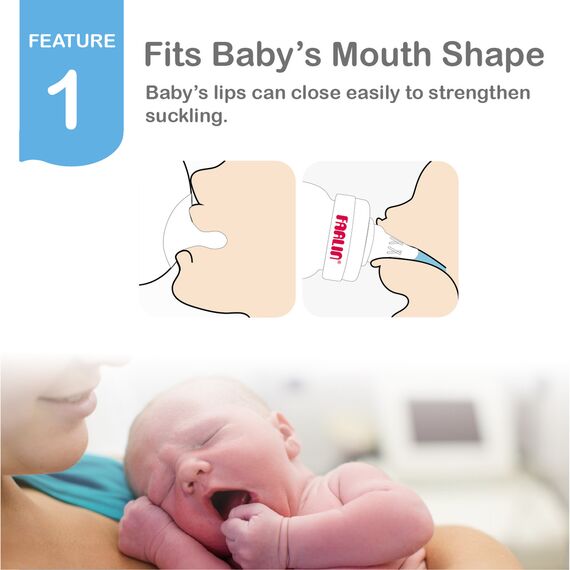 Farlin AC-21015 Crystal Clear Silicone Standard Neck Anti-Colic Nipple S 2PCS, 3 image